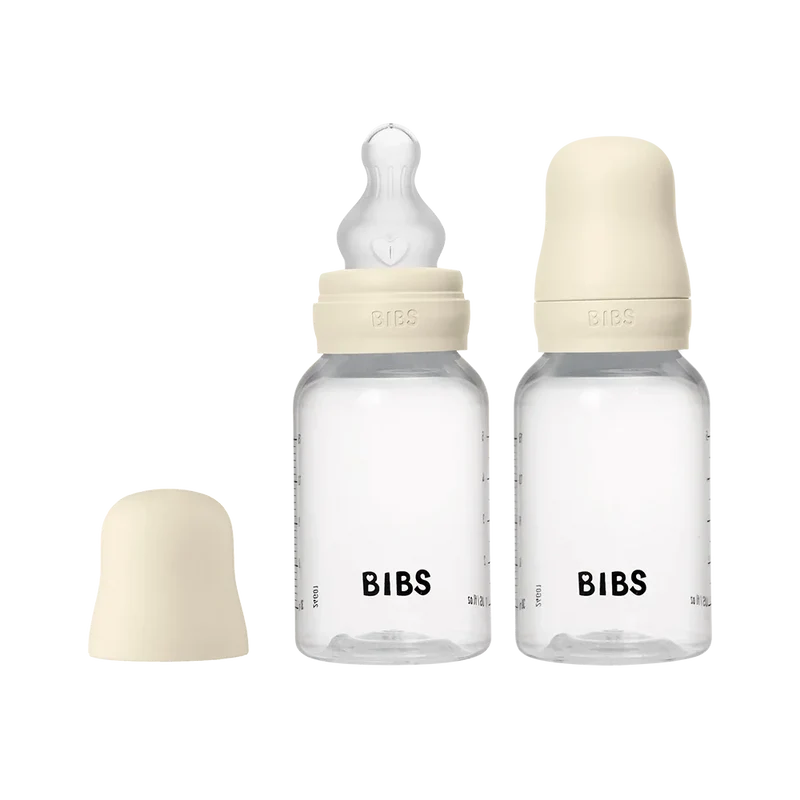 Baby BPA-Free PP Bottle Set 150ml 2 Pack Silicone - Ivory