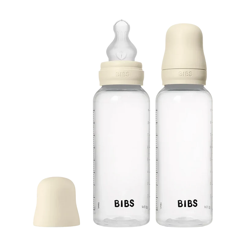 Baby BPA-Free PP Bottle Set 270ml 2 Pack Silicone - Ivory