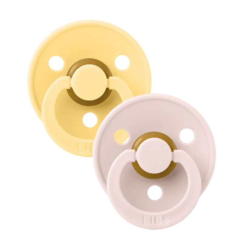 Colour Pacifiers 2 Pack - Pale Butter/Petal