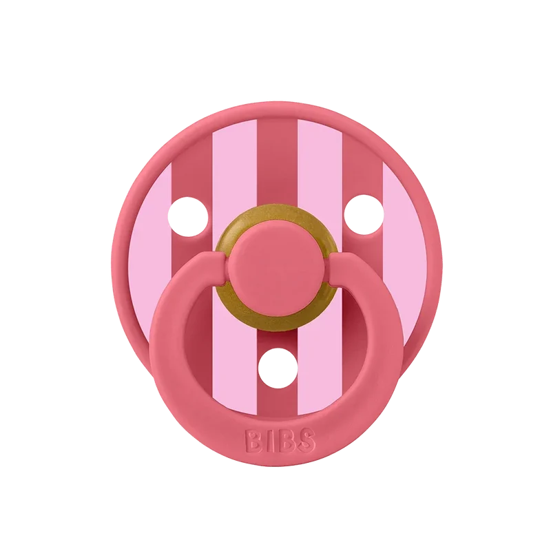 STUDIO Colour Block Pacifier - Coral/Baby Pink