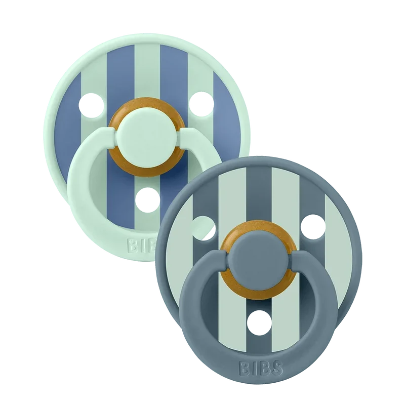 STUDIO Colour Pacifiers 2 Pack Block - Nordic Mint Petrol Mix