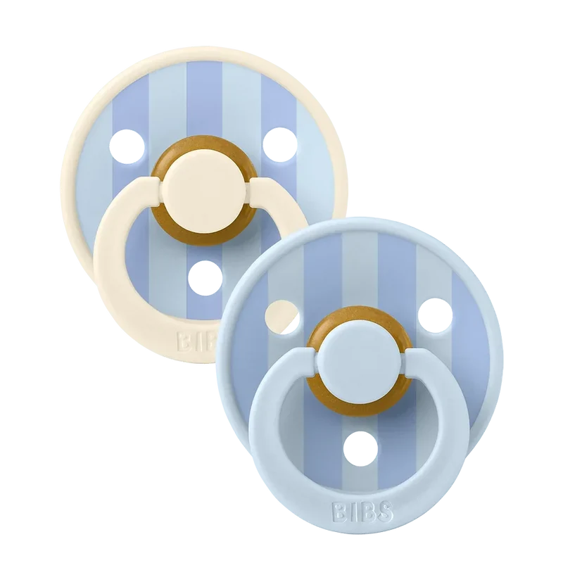 STUDIO Colour Pacifiers 2 Pack Block - Baby Blue/Dusty Blue mix