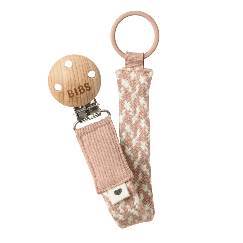 Pacifier Clip - Blush/Ivory