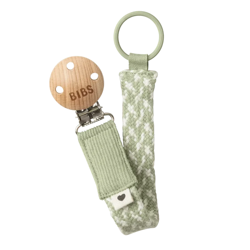 Pacifier Clip - Sage/Ivory