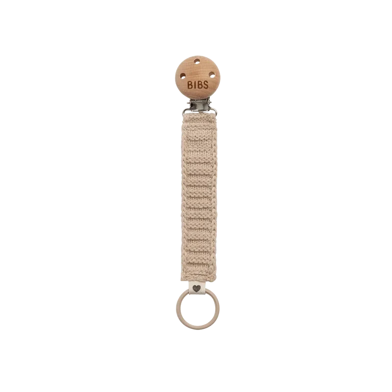 Pacifier Clip Knitted - Vanilla