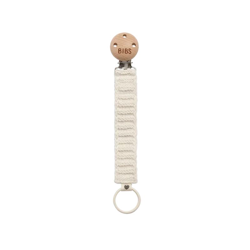 Pacifier Clip Knitted - Ivory