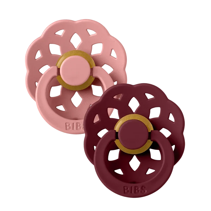 Boheme Pacifiers 2 Pack - Dusty Pink/Elderberry