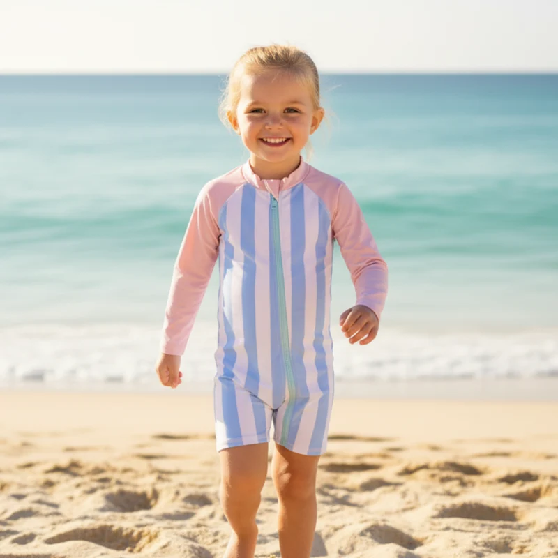 Swimster Stripes Pink Sleeve