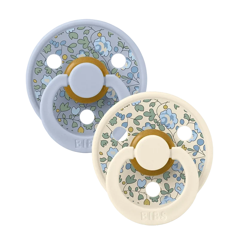 BIBS x LIBERTY Colour Pacifiers 2 Pack Eloise - Dusty Blue Mix