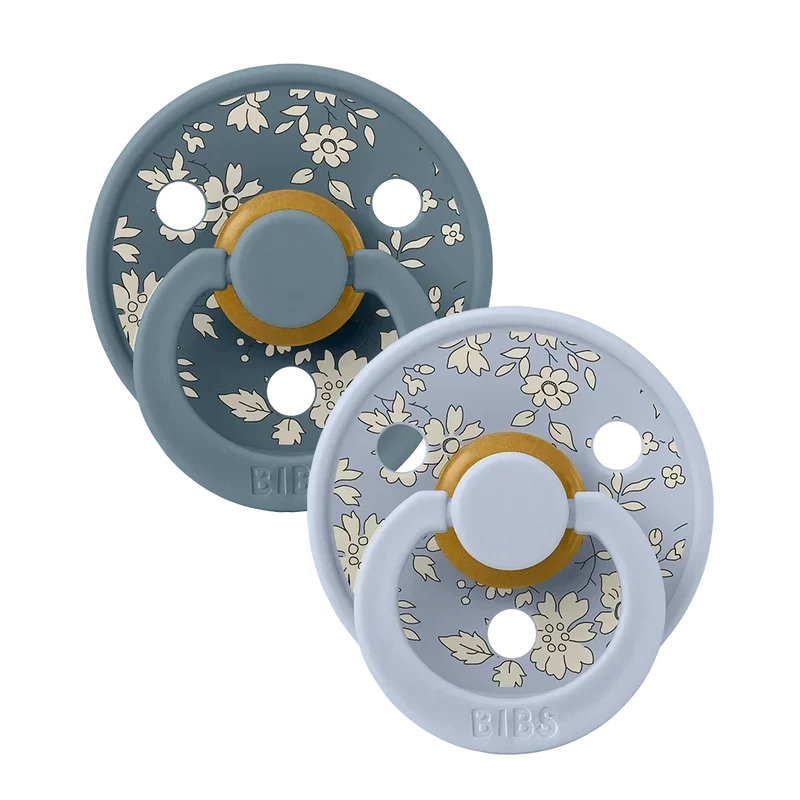 BIBS x LIBERTY Colour Pacifiers 2 Pack Capel - Dusty Blue Mix