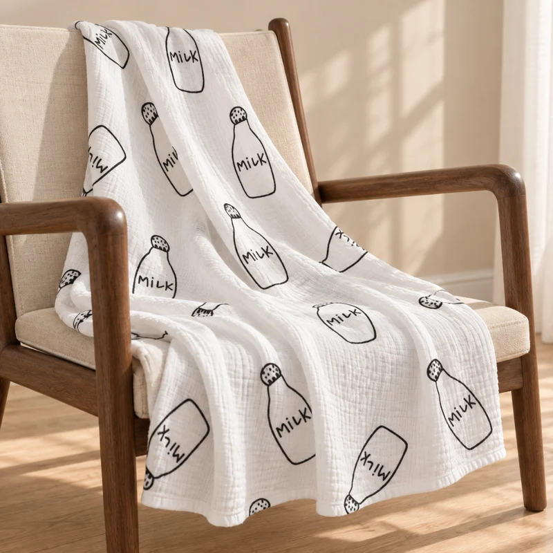 Milk Large Muslin Blanket