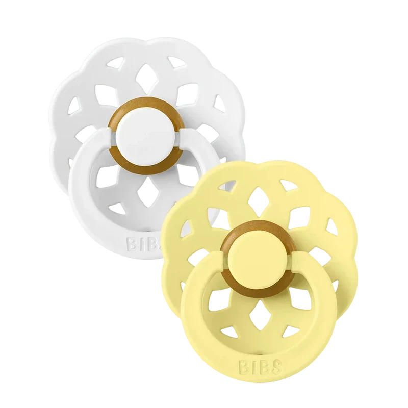 Boheme Pacifiers 2 Pack - White/Sunshine