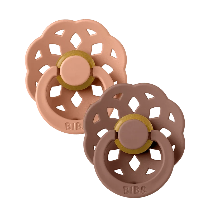 Boheme Pacifiers 2 Pack - Peach/Woodchuck
