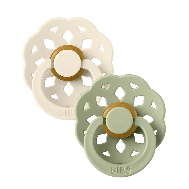 Boheme Pacifiers 2 Pack - Ivory/Sage