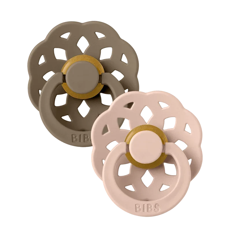 Boheme Pacifiers 2 Pack - Dark Oak/Blush