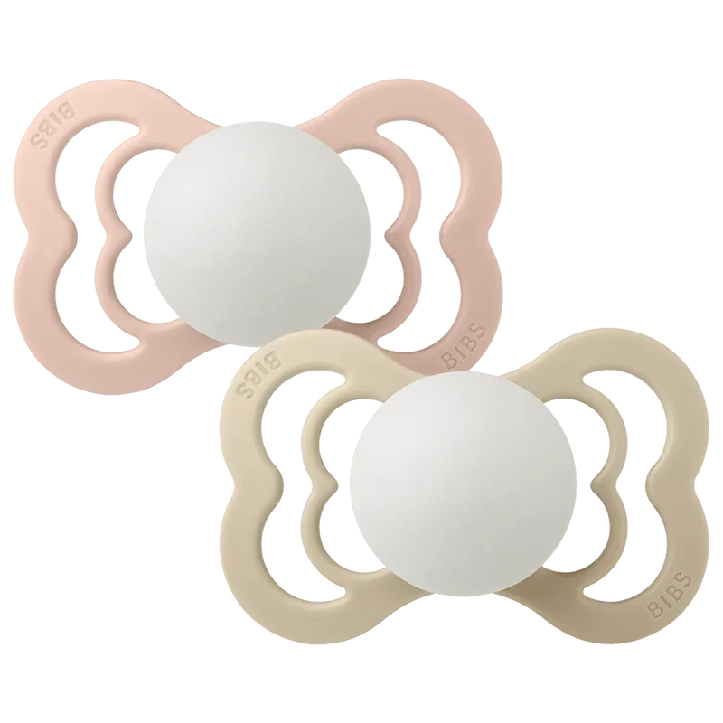 Supreme GLOW Pacifiers 2 Pack - Blush/Vanilla