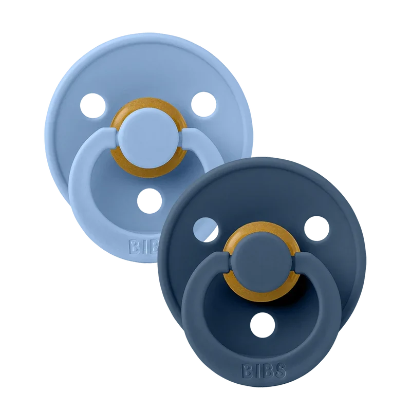 Colour Pacifiers 2 Pack - Sky Blue/Steel Blue