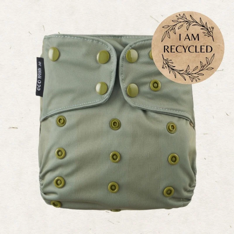 One Size Coolmax Pocket Diaper. Moss