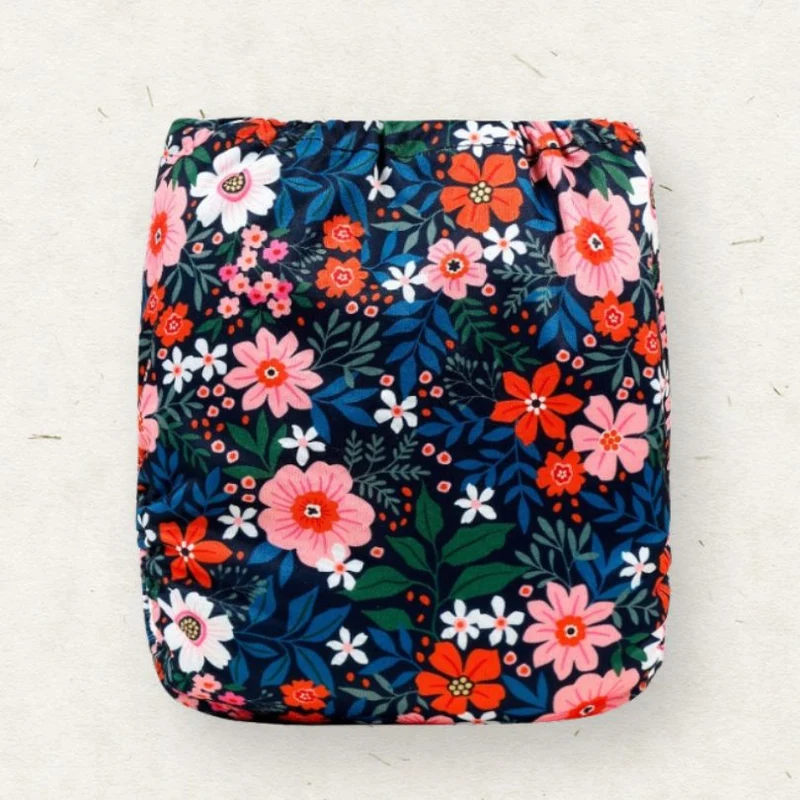 One Size Bamboo Pocket Diaper. Midnight Garden