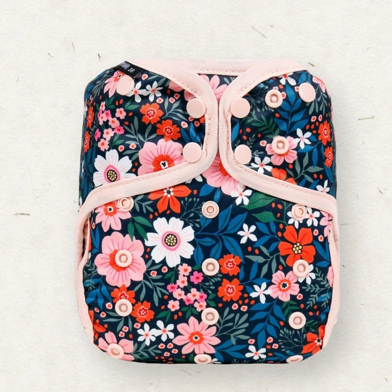 One Size Diaper Cover. Midnight Garden
