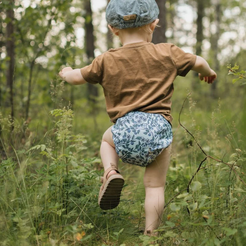 One Size Coolmax Pocket Diaper. Blueberry Trail