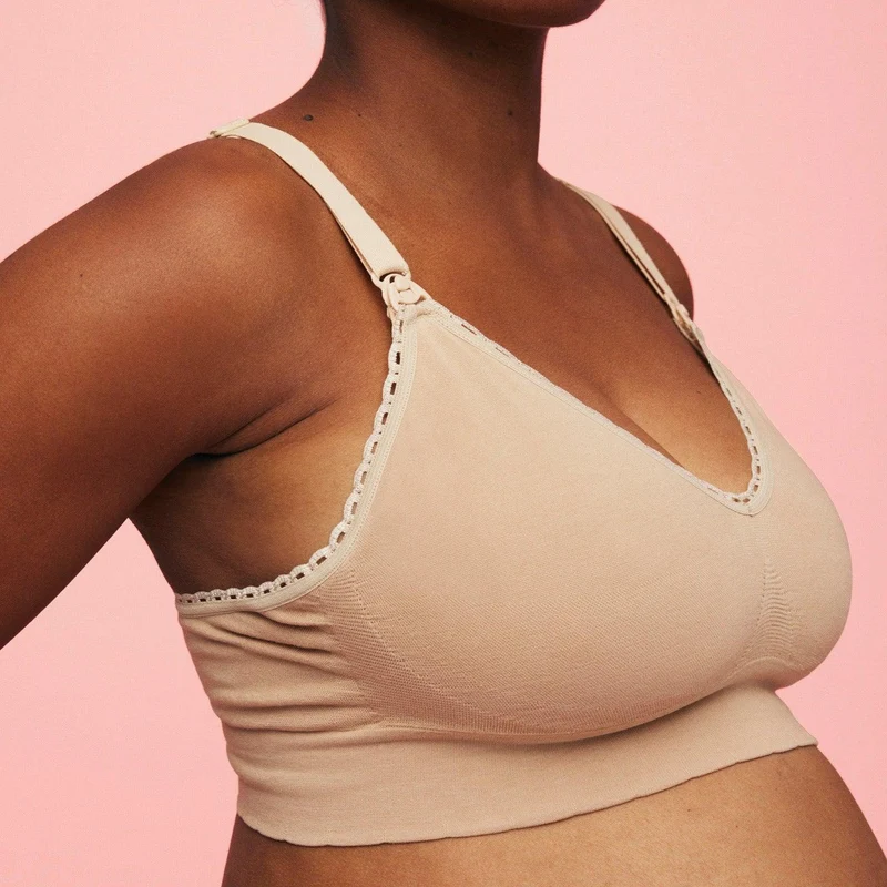 Momkind amnings-BH i bambu - Sand