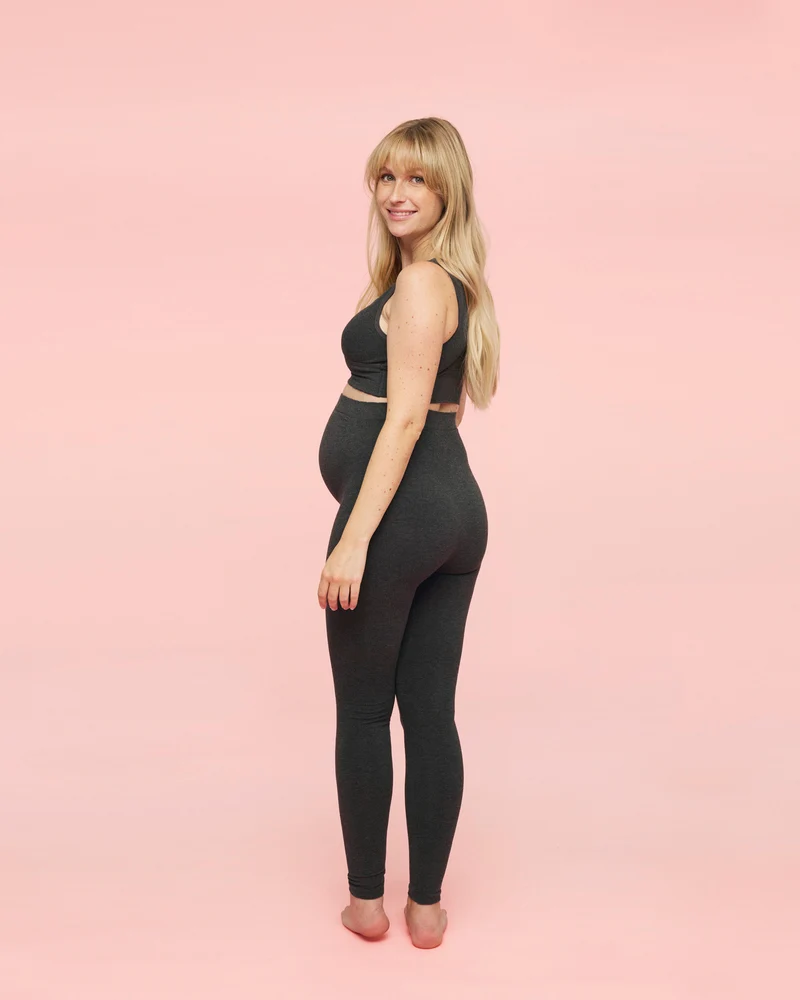 amningsbh + gravidtights i charcoal