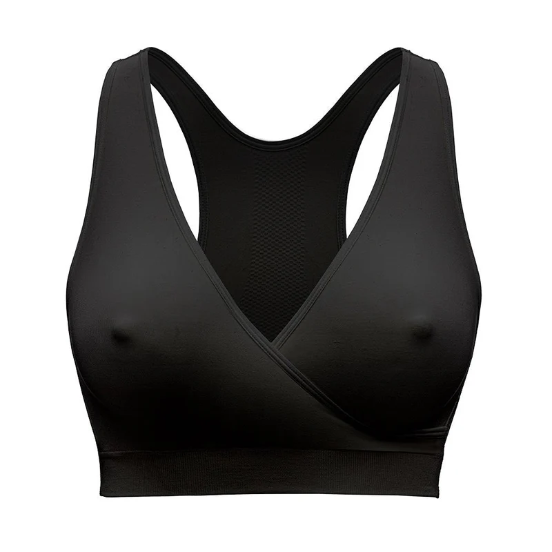 Medela Keep Cool Nat-BH, åndbar graviditets- og amme-BH, Sort