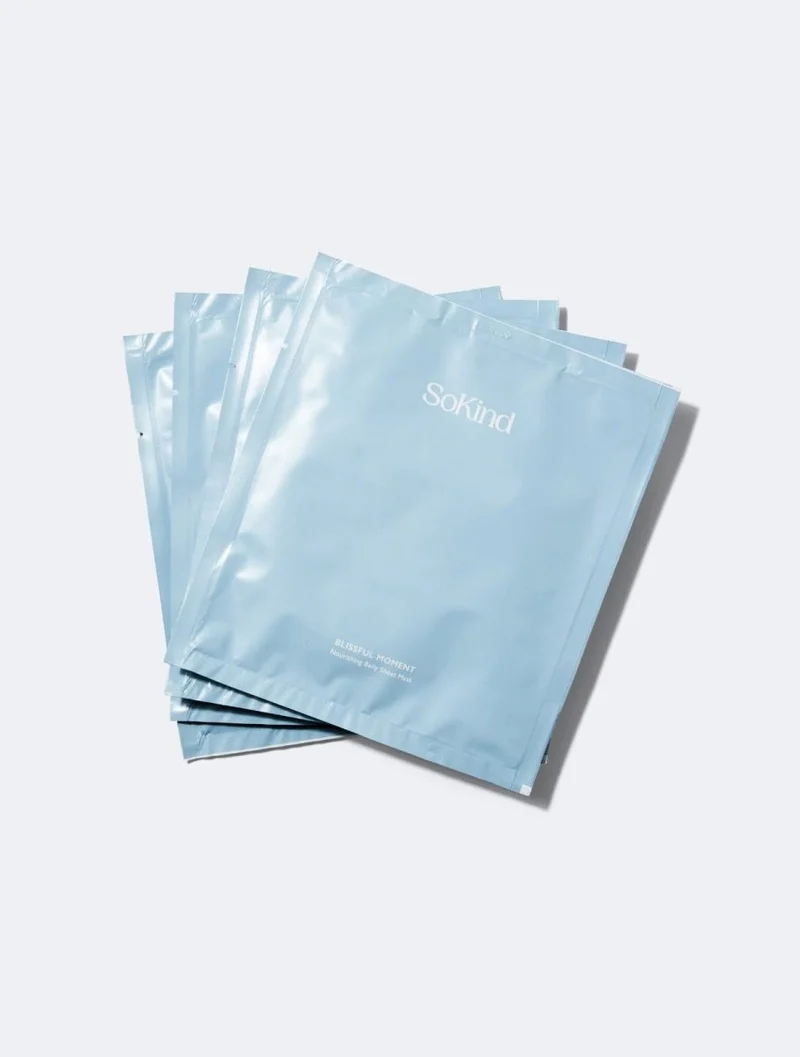 SoKind Blisfull Moments, 4 stk nærende sheet-masker til den voksende mave