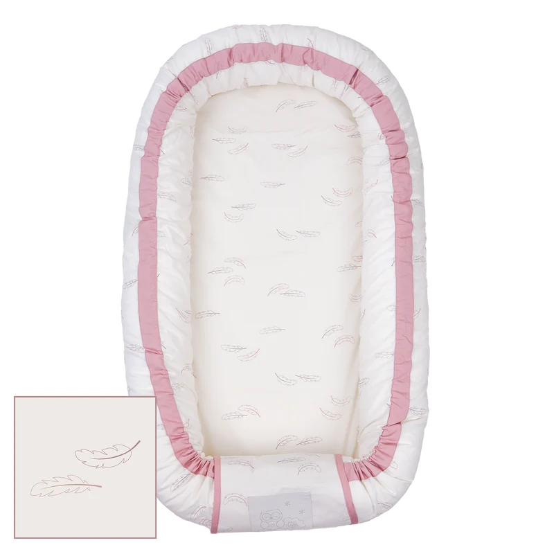 MamaMilla babynest med Fossflakes-fyllning - Rose feathers