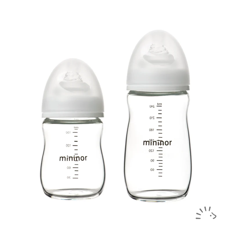 Mininor Sutteflaske i Glas og Silikone