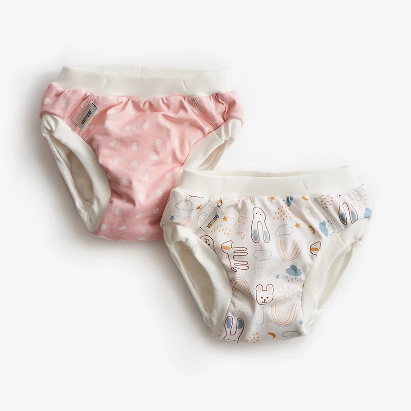 Imse Vimse Trainingpants - Pink Dots / White Teddy - 2 par