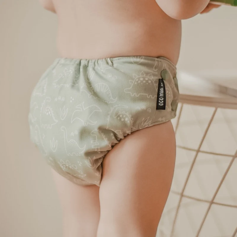 One Size Bamboo Pocket Diaper. Dino
