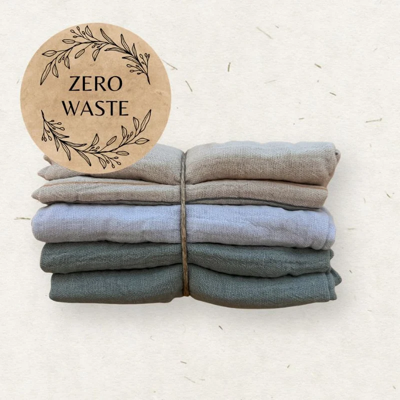 Muslin Tvättlappar - 5-pack - Lake