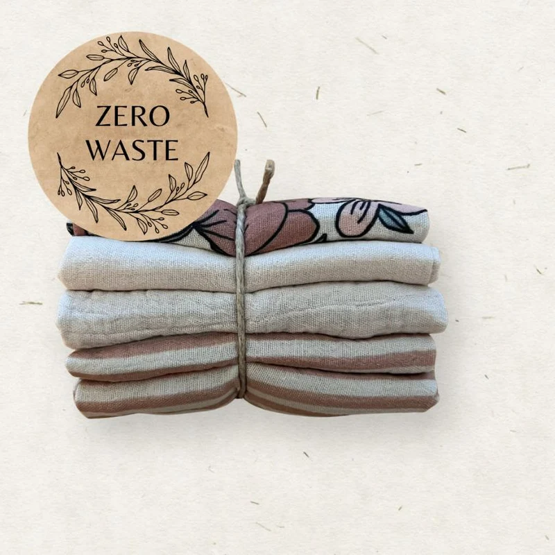 Muslin Tvättlappar - 5-pack - Garden