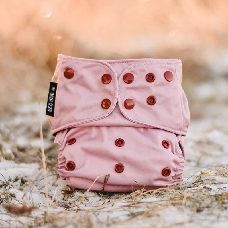 One Size Coolmax Pocket Diaper. Vintage Rose