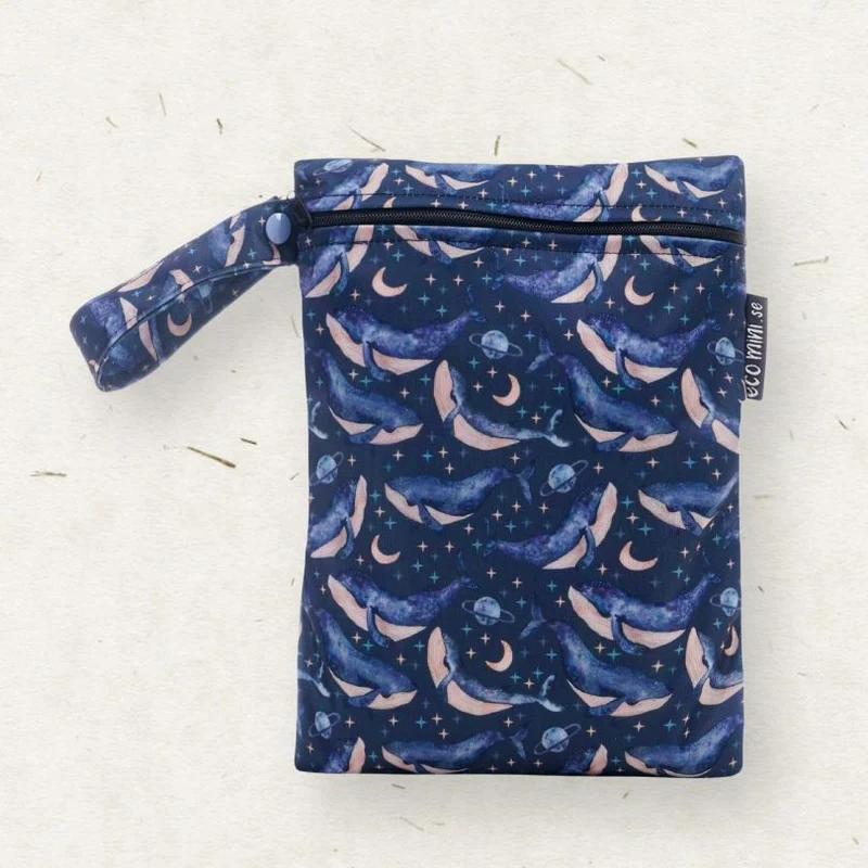 NEW! Small Wet Bag. Moon Whales