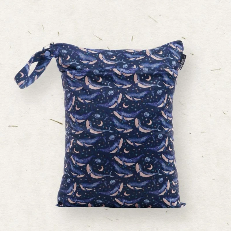 NEW! Medium Wet Bag. Moon Whales