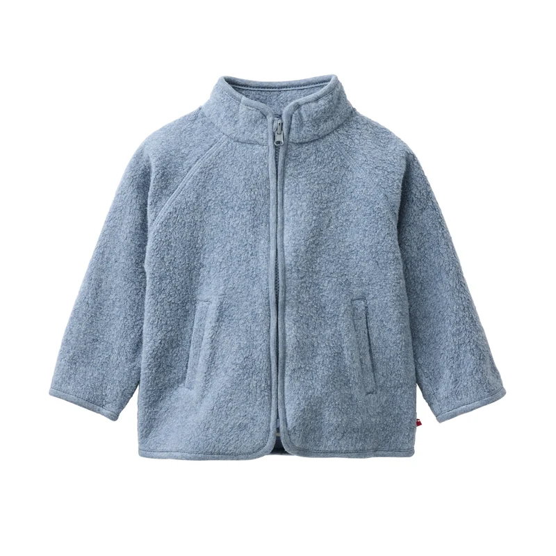 Jacka blå bomullsfleece