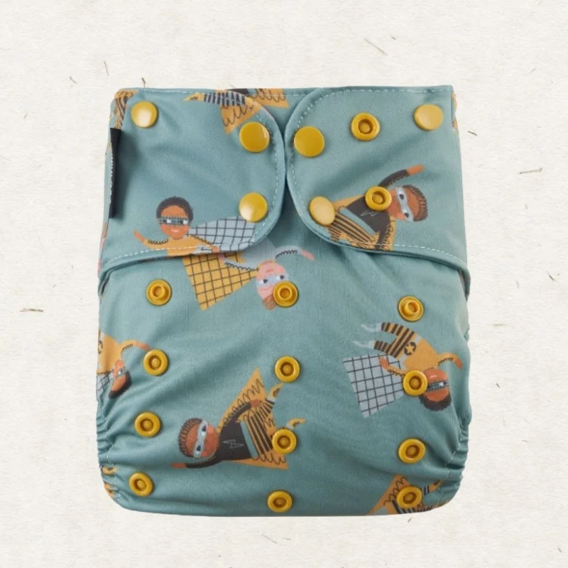One Size Coolmax Pocket Diaper. Super Hero