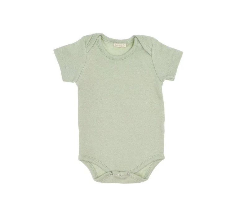 Tutete kortærmet babybody med salvieblade - 3 mdr.
