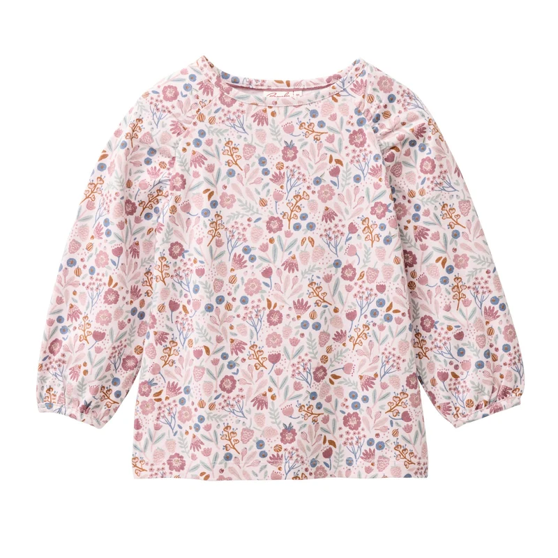 Långärmad topp rosa blommor