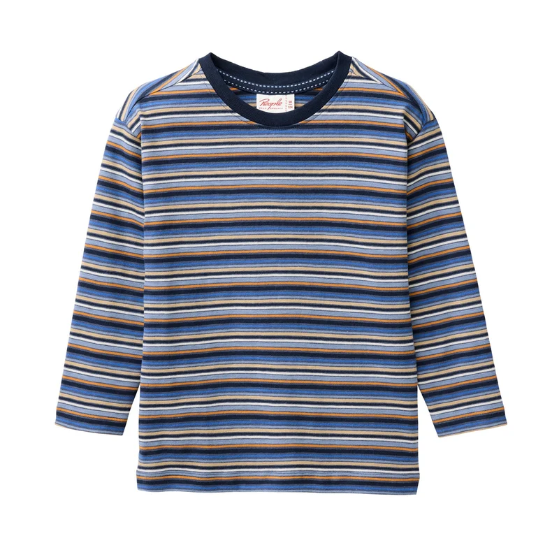 Långärmad t-shirt randig multifärgad