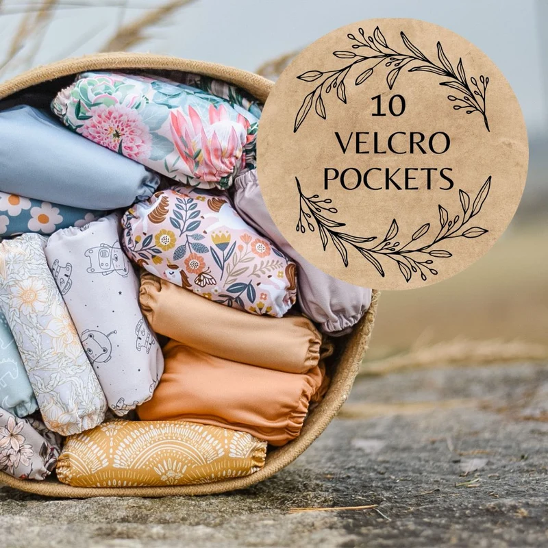 10-pack Velcro Pockets