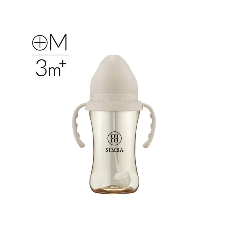 Simba｜PPSU寬口吸管把手防脹氣奶瓶｜270mL