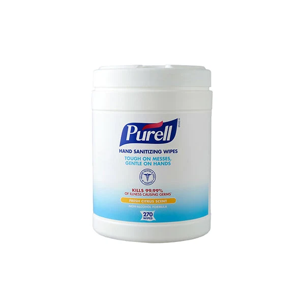 Purell Hand Sanitizing Wipes, Eco-Fit Canister - 270 Count, Case of 6