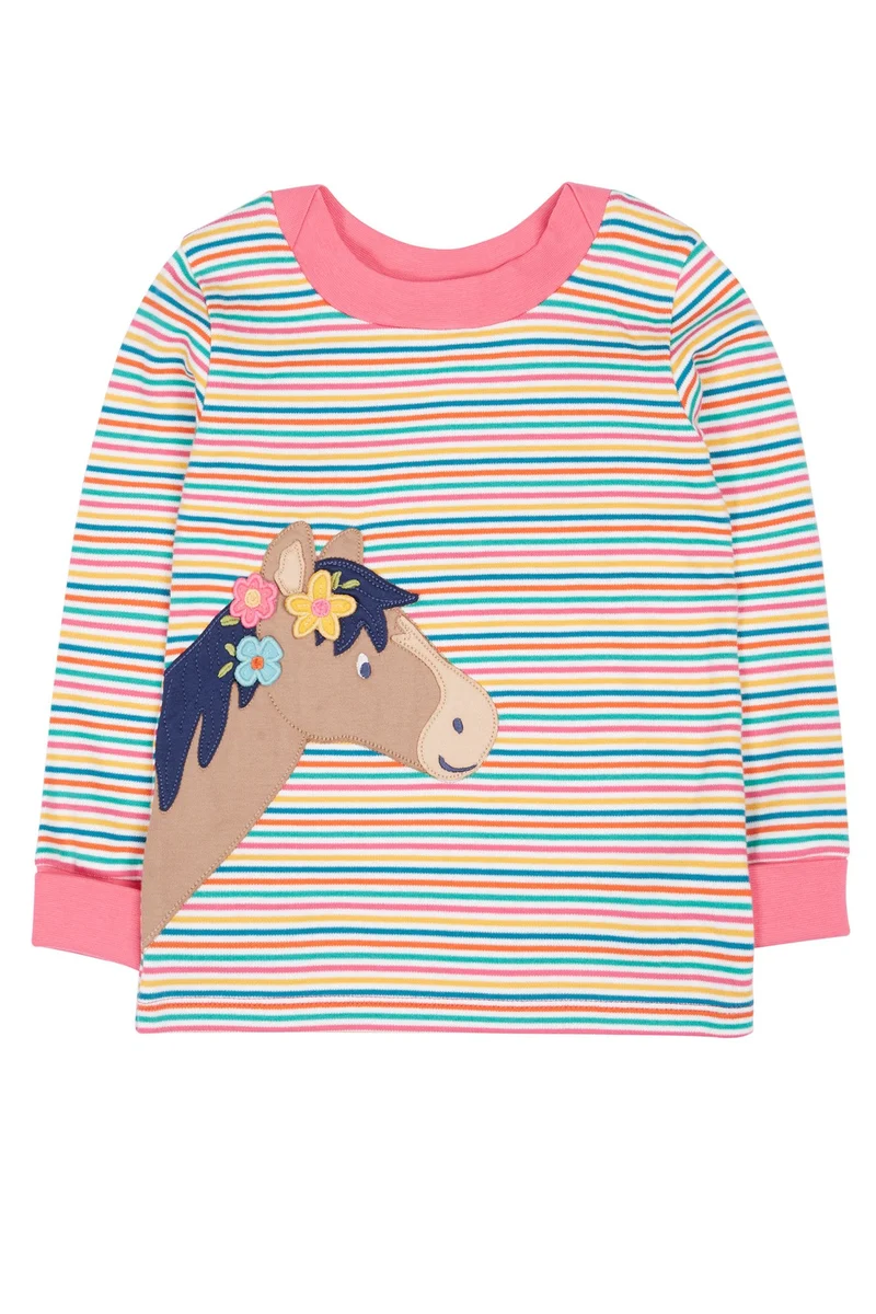 Långärmad t-shirt häst