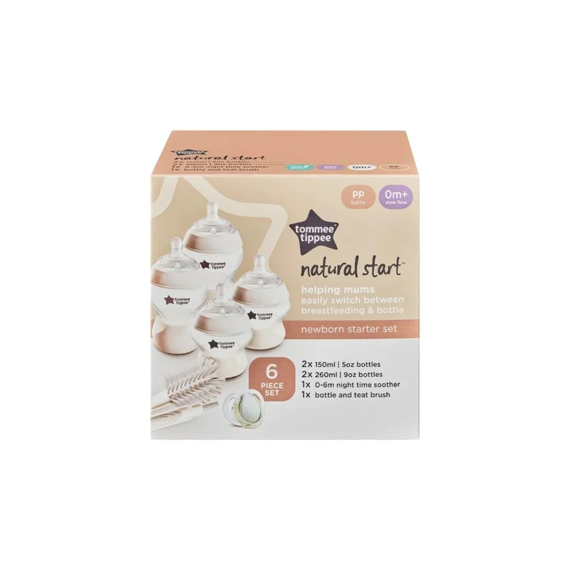 Tommee Tippee｜Natural Start PP 奶瓶套裝配超柔軟奶嘴