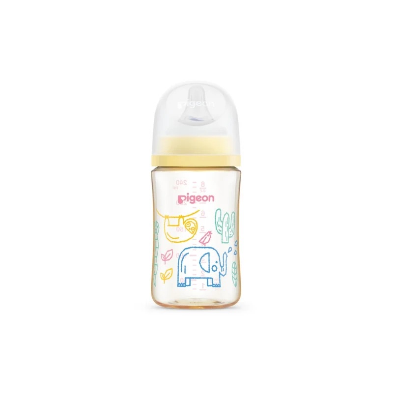 Pigeon｜第三代母乳實感PPSU奶瓶｜240mL｜Safari Doodies｜香港行貨