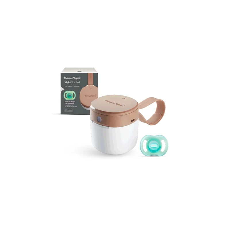 Tommee Tippee｜三合一UV蓄光奶嘴消毒盒 (連0-6個月夜光Ultra-light超輕安撫奶嘴)